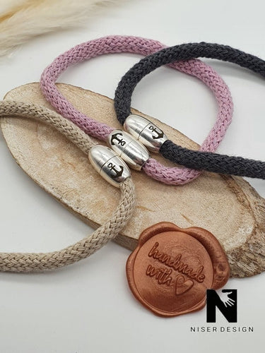 Armband DOLLE mit Magnetverschluss und graviertem Anker - NISER DESIGN