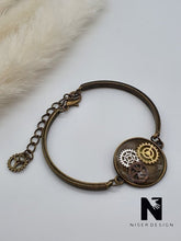 Lade das Bild in den Galerie-Viewer, Armband STEAMPUNK altgold - NISER DESIGN
