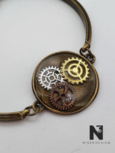 Lade das Bild in den Galerie-Viewer, Armband STEAMPUNK altgold - NISER DESIGN
