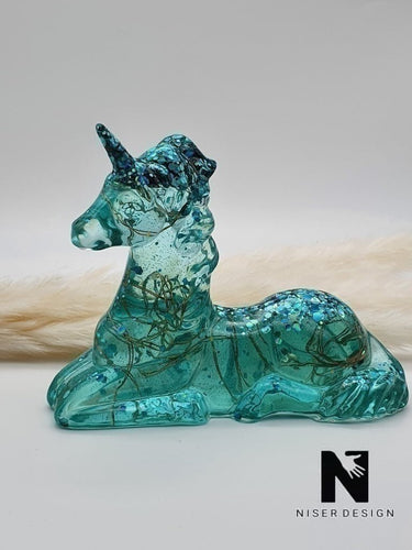 Einhorn Lampe türkis glitter - NISER DESIGN