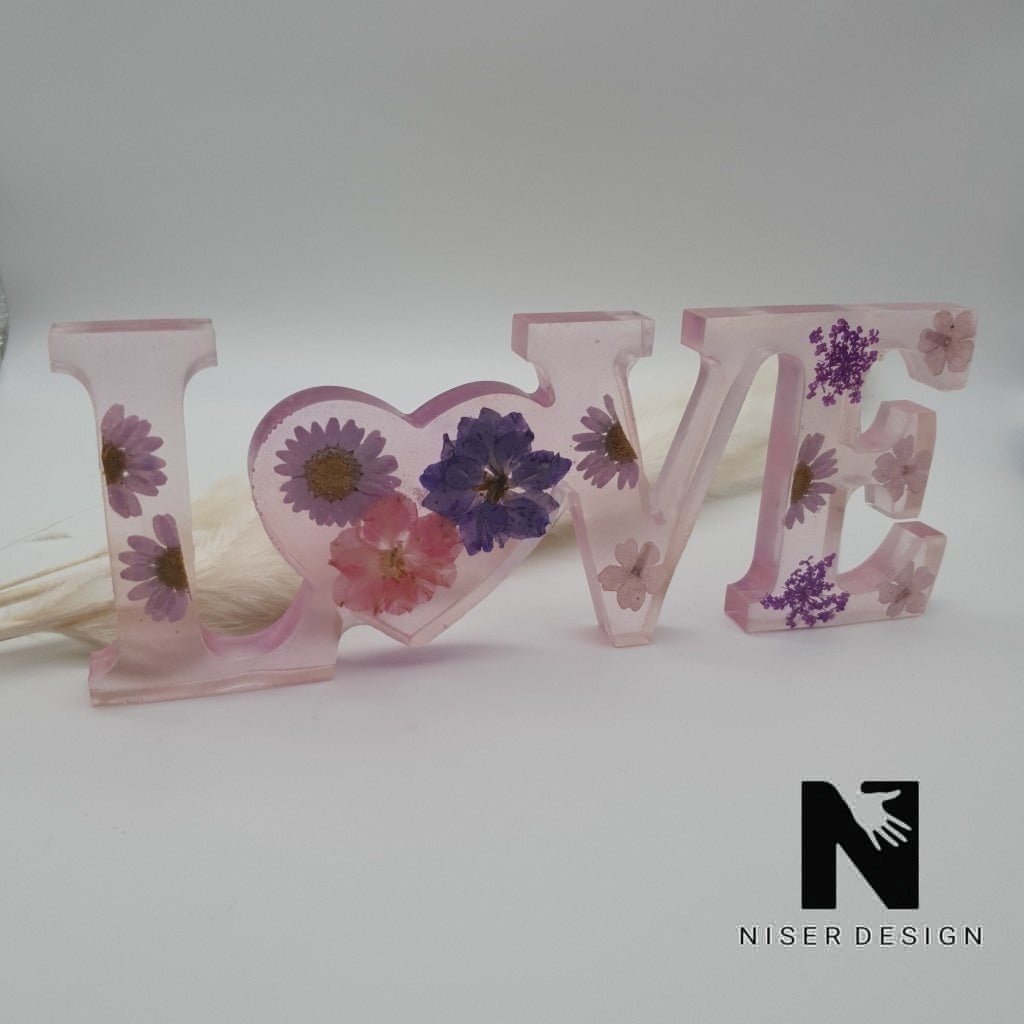 Schriftzug FLOWERLOVE glow in the dark - NISER DESIGN