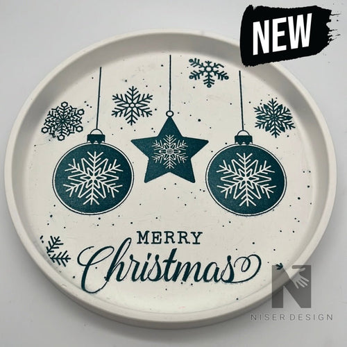 Merry Christmas 17cm Deko Tablett neu - NISER DESIGN