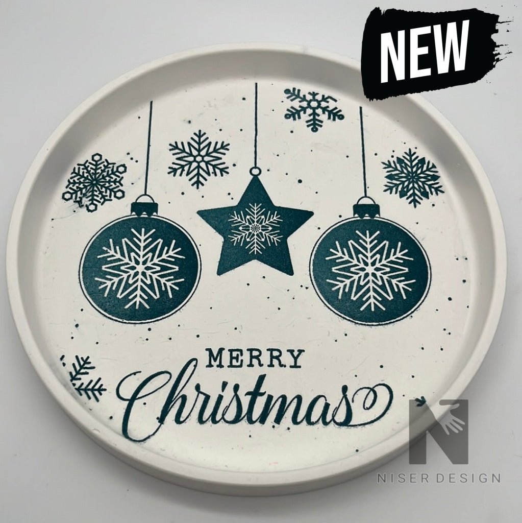 Merry Christmas 17cm Deko Tablett neu - NISER DESIGN