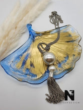 Lade das Bild in den Galerie-Viewer, Schale Ginkgoblatt blau-gold - NISER DESIGN
