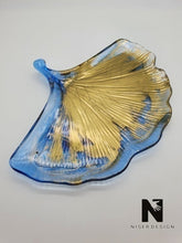 Lade das Bild in den Galerie-Viewer, Schale Ginkgoblatt blau-gold - NISER DESIGN
